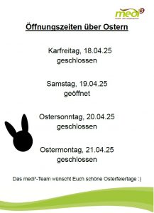 Öffnungszeiten Ostern 2025